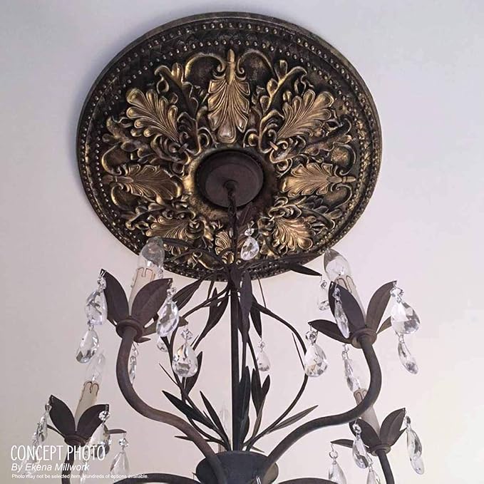 Ekena Millwork Bradford Ceiling Medallion, Pale Gold