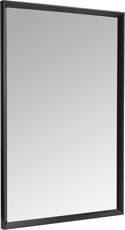 Amazon Basics Rectangular Wall Mount Mirror 24" x 36", Peaked Trim, Black