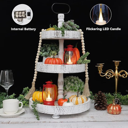 12Pcs Red Mini Lanterns for Centerpiece – Vintage Lantern Decor for Christmas, Halloween, Weddings & Western Party – Hanging Ornaments Bulk with Flicker LED Candle for Cowgirl, Camping Decor