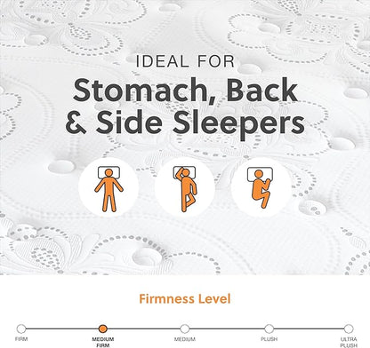 Signature Design by Ashley Twin Size Chime 10 Inch Medium Firm Hybrid Mattress with Cooling Gel Memory Foam for Pressure Relief, Fiberglass Free, Mattress In A Box