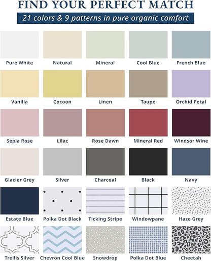 LANE LINEN 100% Organic Cotton Twin Size Bed Sheets, Fully Elasticized Mercerised Cotton Bed Sheet Set, Soft & Comfy Low Pill Face Resistant Bedding Sheets & Pillowcase Set- Linen