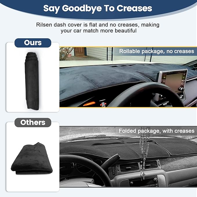 Dashboard Cover Mat Custom Fit for Hyundai Palisade 2020 2021 2022 2023 2024 2025 (Without HUD) Dash Cover Nonslip Dash Mat Protector Sunshade No Glare Black