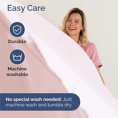 Twin XL 4 Piece Sheet Set - Comfy Breathable & Cooling - Soft Hotel Luxury Bedding Set with 8-16 Inch Deep Pockets - 1 Flat & 1 Fitted Sheet & 2 Pillowcases - Wrinkle Free & Easy Care - Lavender Pink