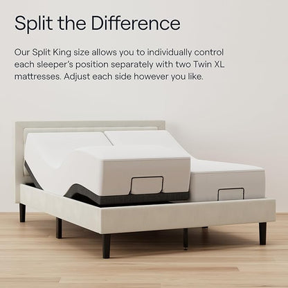 Siena 8” Twin XL Mattress with Adjustable Base - Head & Foot Incline - Medium Firm Gel Memory Foam - Premium Pressure Relieving Layers - Wireless Remote with Memory - Zero Clearance - Zero Gravity