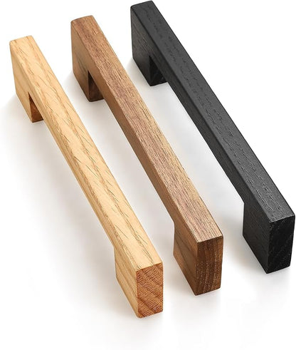 Black Square 5 in 2 pcs Wooden Drawer Pulls Handle pulls for cabinets Kitchen Cabinet Drawer pulls Cabinet Door Pull