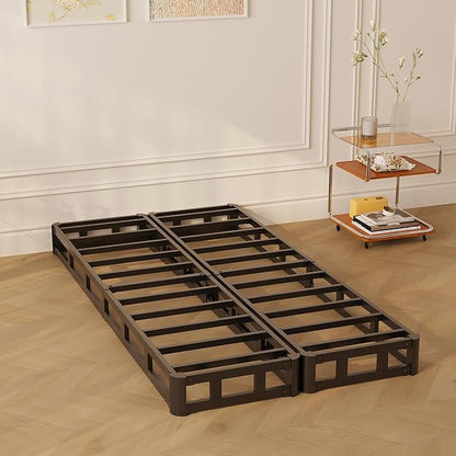 Split Twin Box Spring 5 Inch, Easy Assembly Bed Foundation, Heavy Duty Low Profile Metal Twin Box Spring Only with Fabric Cover, Noise Free
