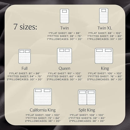 LuxClub 4 PC Full Sheet Set, Breathable Luxury Bed Sheets, Deep Pockets Wrinkle Free Cooling Bed Sheets Machine Washable Hotel Bedding Silky Soft - Black Full
