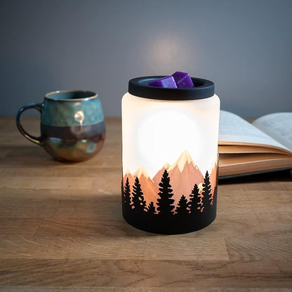 Scentsationals Wax Melt Warmer, Wax Warmer for Scented Wax Melts - Starry Mountain - Candle Wax Melter for Fragrance Cubes and Tarts
