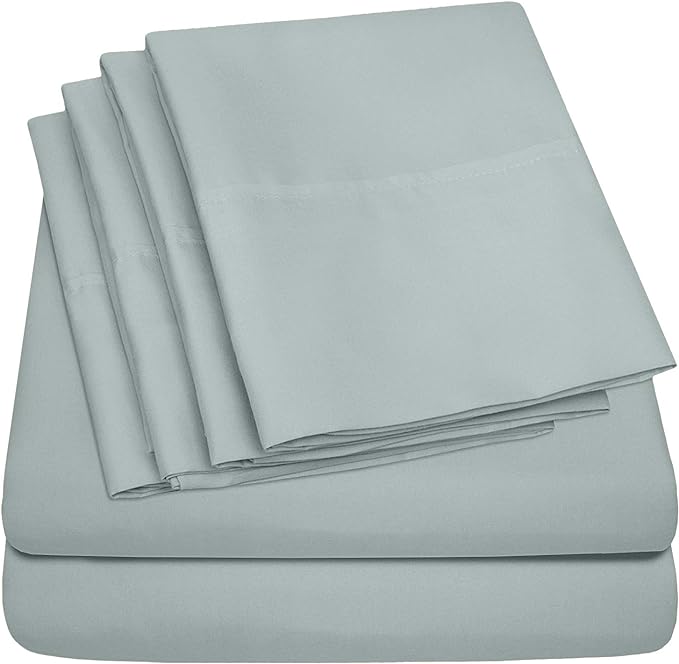 Sweet Home Collection 6 Piece Bed Sheet Set, Twin XL, Slate