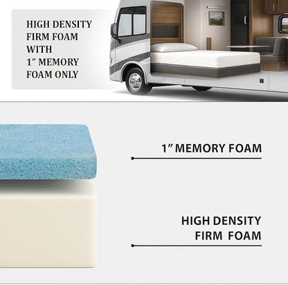 Foamma 2” x 30” x 72” Truck, Camper, RV Travel Visco Gel Memory Foam Bunk Mattress Replacement, Made in USA, Comfortable, Travel Trailer, CertiPUR-US Certified, Cover Not Included