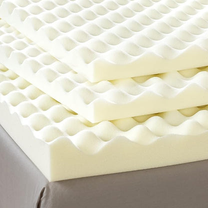 ZINUS 2 Inch Copper Cooling Memory Foam Mattress Topper With Airflow Design, Full, White