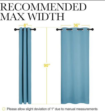 NICETOWN Room Darkening Curtain Panels - Toddler Boy Bedroom Drapes with Grommet, Energy Smart Window Treatment Curtains(Teal Blue, 42 inches W x 90 inches L, 2 Panels)