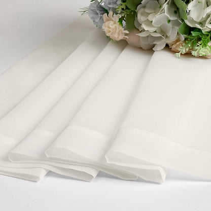 Chyhomenyc Ivory Sheer Curtains 84 Inches Long 2 Panels Set, Light Filtering Cream Voile Window Drapes for Bedroom Living Room, 42Wx84L Inch, Ivory, Set of 2