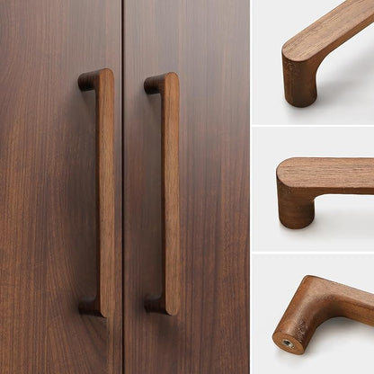 Black Round 5 in 10 pcs Wooden Drawer Pulls Handle pulls for cabinets Kitchen Cabinet Drawer pulls Cabinet Door Pull