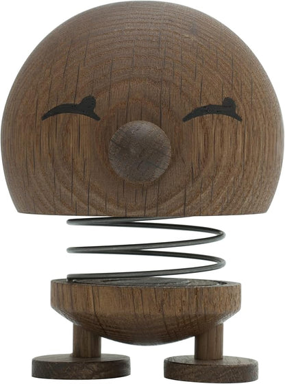 Hoptimist Bimble Smoked Oak, Woody Brown, Home Decor Ornament - Scandinavian Design, Wood W/Metal Spring, Large- Creates Cheerful Movement