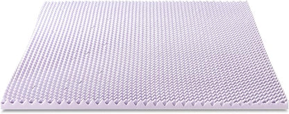 Best Price Mattress 1.5 Inch Egg Crate Memory Foam Mattress Topper with Soothing Lavender Infusion, CertiPUR-US Certified, Dorm Essentials, Twin