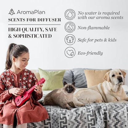 AromaPlan Hotel Scents Dubai 5 Fl Oz (2 Pack), Luxury Aroma & Hotel Fragrance Diffuser Oil- Hotel Diffuser Oil for Aromatherapy- USA Made, Bigger Bottle, Bolder Aroma & Longer Lasting