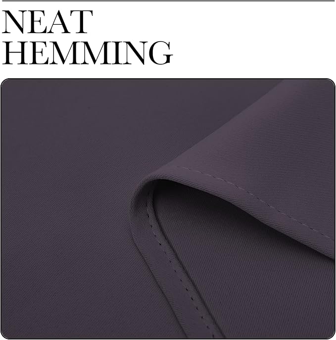 NICETOWN Greyish Purple Blackout Curtains 40 inches Length for Kitchen, 2 Panels, 29" Wide, Thermal Insulated Decoration Drapes for Small Window
