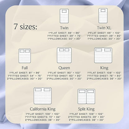 LuxClub 4 PC Sheet Set Bed Sheets Deep Pockets 16" Eco Friendly Wrinkle Free Cooling Machine Washable Hotel Bedding Silky Soft - Sky Blue King