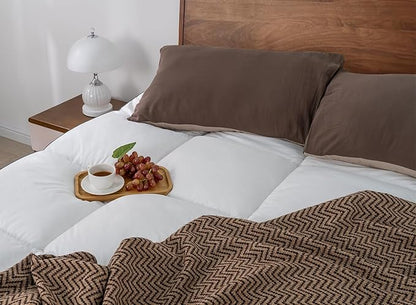 QUEEN ROSE Full Size Mattress Topper, Extra Soft Pillow Top Mattress Topper Full, Cooling Thick Plush Bed Topper Cloud-Like Down Alternative, Baffle Box White, for Back Pain Relief
