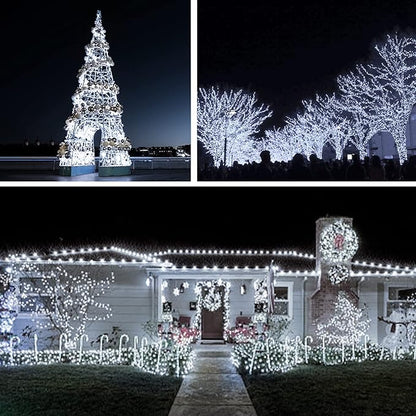 suddus 33ft 100 LED Outdoor String Lights, White Fairy Lights Battery Operated with Remote, Led Twinkle Lights for Bedroom, Backyard, Wedding, Tree, Mason Jar, Wall, Centerpiece, Christmas