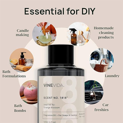 VINEVIDA [4 Fl Oz] Scent NO. 3300 Fragrance Oil for Cold Air Diffusers, Aromatic Notes of Bergamot Geranium Patchouli, Essential Oils for Diffuser Oil Refill & Air Freshener Room Spray