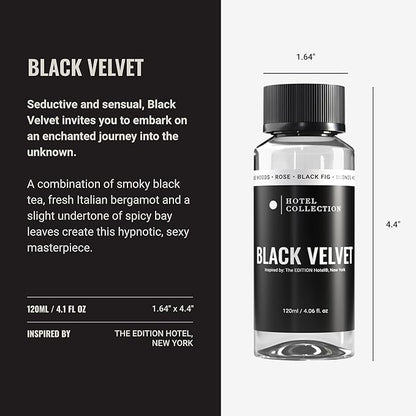 Hotel Collection Diffuser Oil - Black Velvet - Aromatherapy Essential Fragrance Oil - Blonde Woods, Rose, and Black Fig - 120ML 4.1 Fl oz