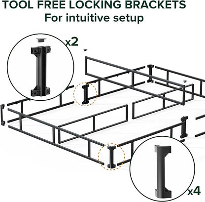 ZINUS 7 Inch King Metal Smart Box Spring with Quick Assembly, Mattress Foundation, Strong Metal Frame, Easy Assembly