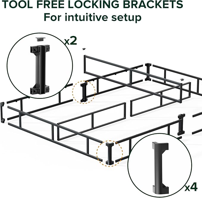 ZINUS 9 Inch California King Metal Smart Box Spring with Quick Assembly, Mattress Foundation, Strong Metal Frame, Easy Assembly