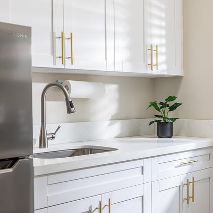 JOY DECOR 60 Pack Cabinet Handles, Gold Cabinet Pulls, 7-1/2 in Hole Center Kitchen Cabinet Handles, Stainless Steel T Bar Handles for Dresser Drawers