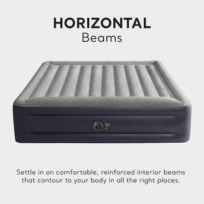 Intex King Air Mattress, Dura-Beam Plus 16.5" Inflatable Bed with Built-in Pump