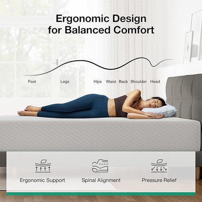 Novilla Queen Mattress, 12 Inch Queen Memory Foam Mattress for Pressure Relief & Comfort Sleep, Removable Washable Cover,CertiPUR-US Certified, Plush