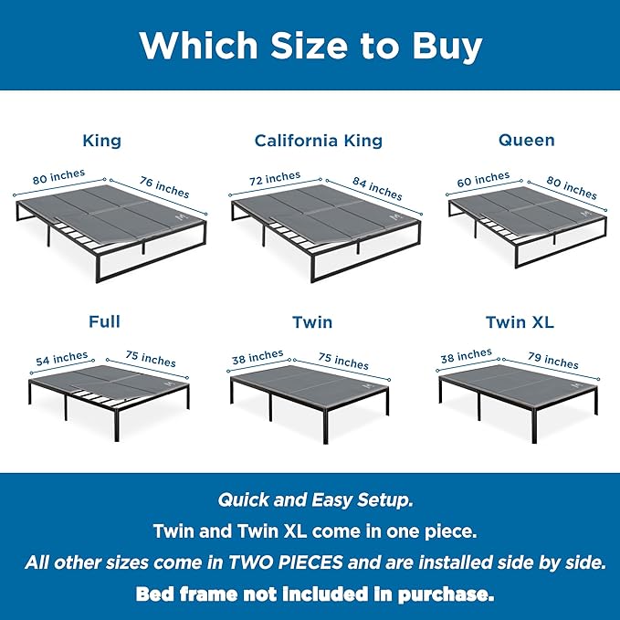 Meliusly Premium 10mm Bunkie Board California King Size (72x84') Patent Pending Low Profile Bed Board Design - Breathable, Noise Minimizing, Moisture Resistant Bunkieboards, Low Profile Bed Support