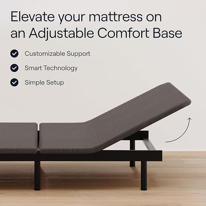 Siena 8” Full Mattress with Adjustable Base - Head & Foot Incline - Medium Firm Gel Memory Foam - Premium Pressure Relieving Layers - Wireless Remote with Memory - Zero Clearance - Zero Gravity