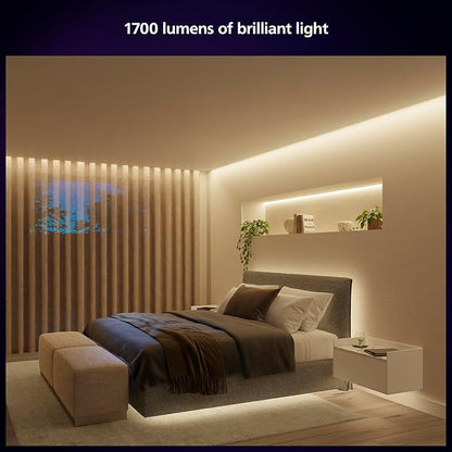 Philips Hue Indoor 10 Ft Smart RGBWW LED Solo Lightstrip Base Kit, Control with Hue App, LED Strip Lights Compatible with Alexa, Google Assistant and Apple HomeKit (Pack of 4)