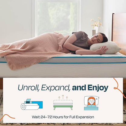Linenspa 12 Inch Memory Foam and Spring Hybrid Mattress - Medium Plush Feel - Bed in a Box - Pressure Relief and Adaptive Support - Breathable - Cooling - Primary Bedroom - Twin XL Size