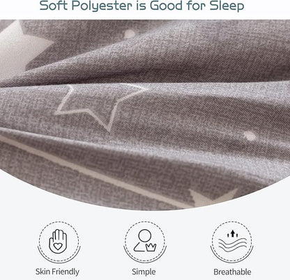 MAXYOYO Grey Constellation Futon Mattress, Padded Japanese Floor Mattress Quilted Bed Mattress Topper, Extra Thick Folding Sleeping Pad Breathable Floor Lounger Guest Bed for Camping Couch, Queen