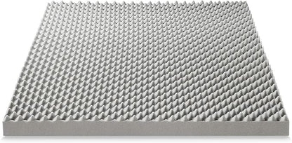 Best Price Mattress Mellow 4 Inch Egg Crate Memory Foam Mattress Topper with Infusion, Queen