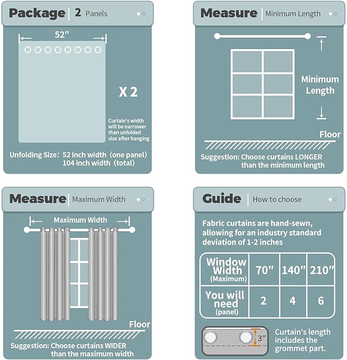 BGment Room Darkening Curtains 72 Inches Long - Grommet Thermal Insulated Drapes Window Treatment Curtains for Bedroom, 2 Panels, 52 x 72 Inch, Cocoa