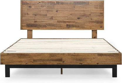 ZINUS Tricia Wood Platform Bed Frame with Adjustable Headboard, Wood Slat Support with No Box Spring Needed, Easy Assembly, King