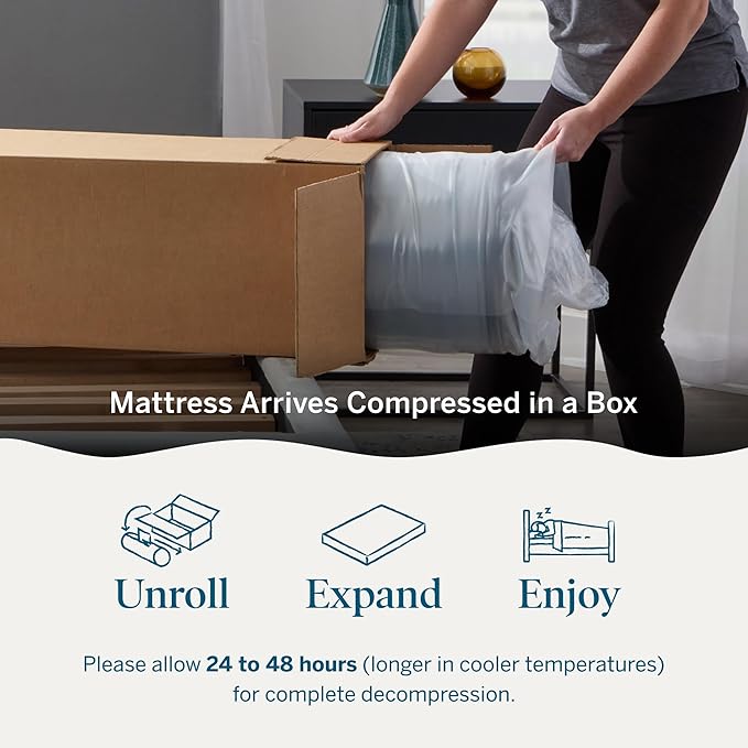 Lucid 10 Inch Memory Foam Mattress - Medium Feel - Infused with Refreshing Bamboo Charcoal and Cooling Gel - Bed in a Box - Temperature Regulating - Pressure Relief - Breathable - California King Size