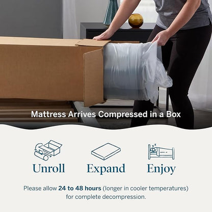 Lucid 10 Inch Memory Foam Mattress - Medium Feel - Infused with Refreshing Bamboo Charcoal and Cooling Gel - Bed in a Box - Temperature Regulating - Pressure Relief - Breathable - Full Size