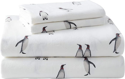 Eddie Bauer - Full Sheets, Cotton Flannel Bedding Set, Brushed For Extra Softness, Cozy Home Decor (Rookeries, Full)