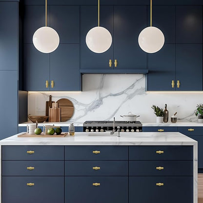 30 Pack Brushed Brass Cabinet Knobs - Gold Kitchen Cabinet Knobs Cabinet Pulls for Kitchen Cabinet Drawer Stainless Steel Dresser Knobs for Cabinet Hardware 2in Length Single Hole