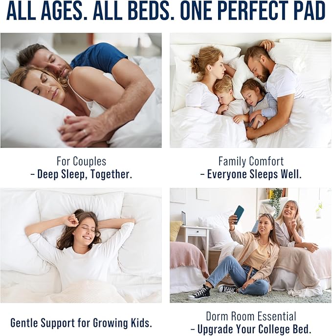 OLANLY Queen Quilted Fitted Mattress Pad – Soft Down Alternative Pillow Top Mattress Topper, Cooling Comfort Breathable Mattress Cover, Machine Washable Deep Pocket Mattress Protector, Dark Grey