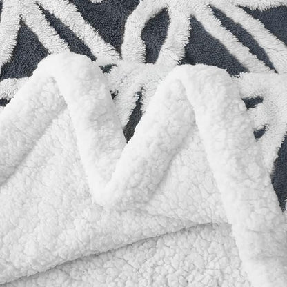 LOMAO Sherpa Fleece Blanket Fuzzy Soft Throw Blanket Dual Sided Blanket for Couch Sofa Bed (Dark Grey, 90''x90'')