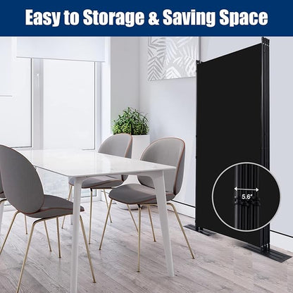 Room Divider 6FT Portable Room Dividers and Folding Privacy Screens, 136'' W Fabric Divider for Room Separation, 4 Panel Partition Room Dividers Freestanding Wall Divider Screen for Dorm Studio Office