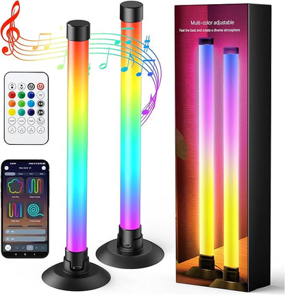 Led Light Bar with Music Sync, Color Changing TV Backlight App & Remote Control, IC+RGB & W Smart RGB Light Bar, USB Powered Led Lights for TV, PC Room Monitor Backlight Gaming Accessories