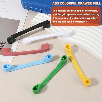 uxcell 10 Pack Plastic Cartoon Drawer Pulls, 5" ABS Closet Wardrobe Door Handle Furniture Accessory for Home Kitchen Cupboard, White