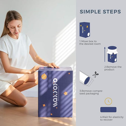 MAXYOYO Full Size Futon Floor Mattress Shikibuton Sleeping Mats for Adults, Floor Futon with High-Density Foam, Portable Mattress for Living Room, Guest Room, Bohemian C